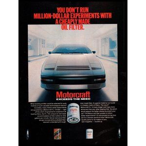 1984 Ford Motorcraft Auto Parts Oil Filter Vintage Print Ad Probe Concept Photo
